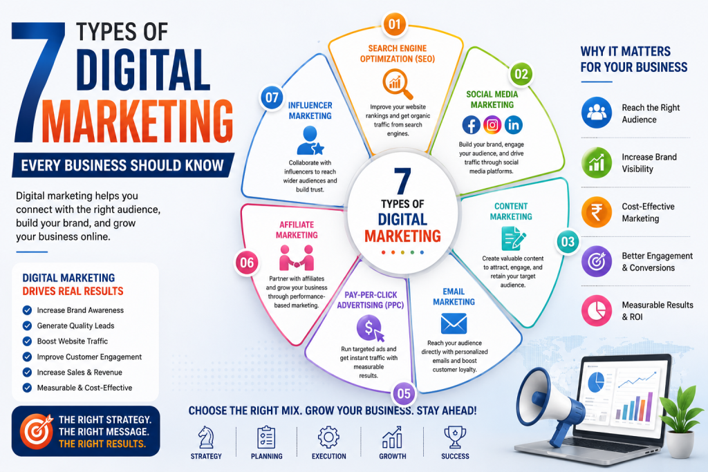 7 Types of Digital Marketing Every Business Should Know