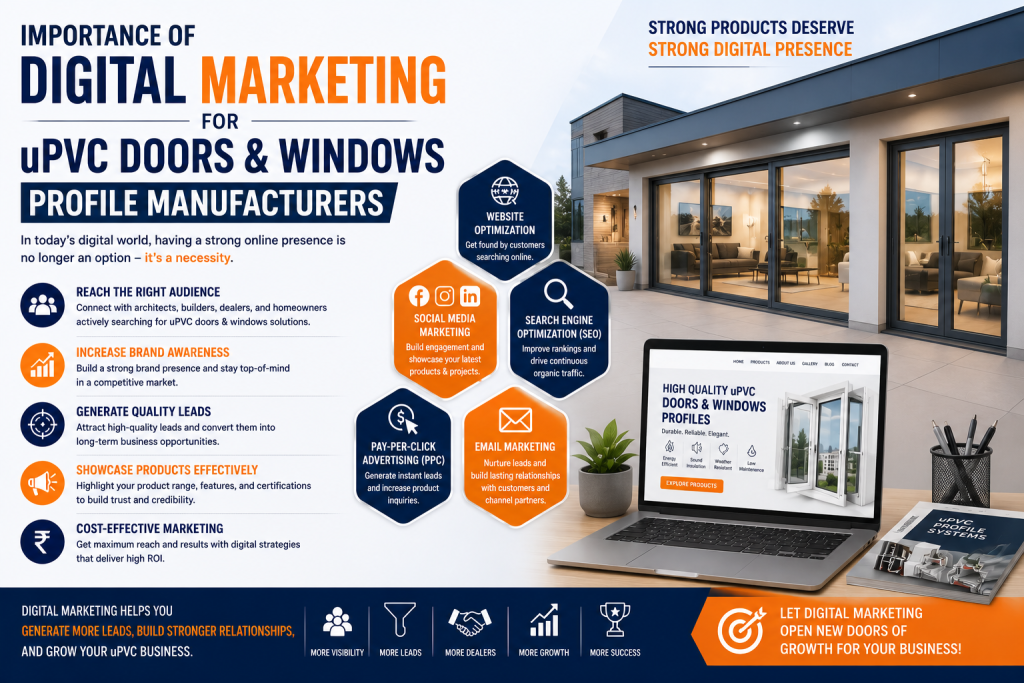 Importance of Digital Marketing for uPVC Doors and Windows Profile Manufacturers