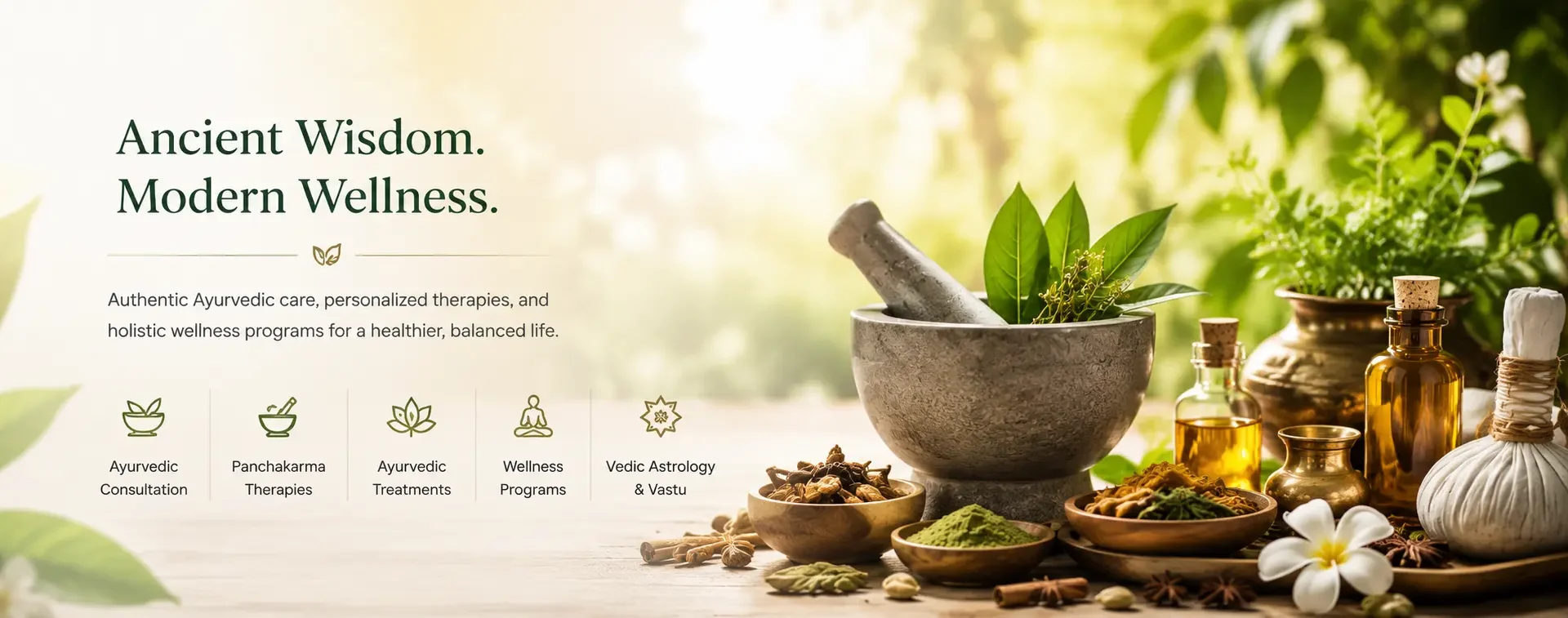 Ashtanga Ayurveda wellness branding image